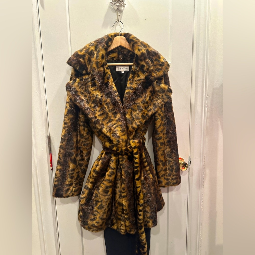 Calvin Klein leopard Teddy Jacket